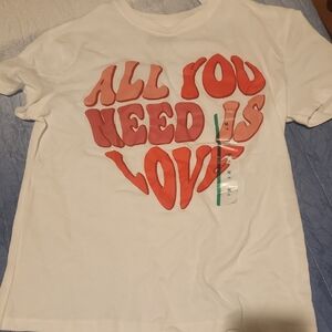 The Beatles White and Red Short Sleeve Tee